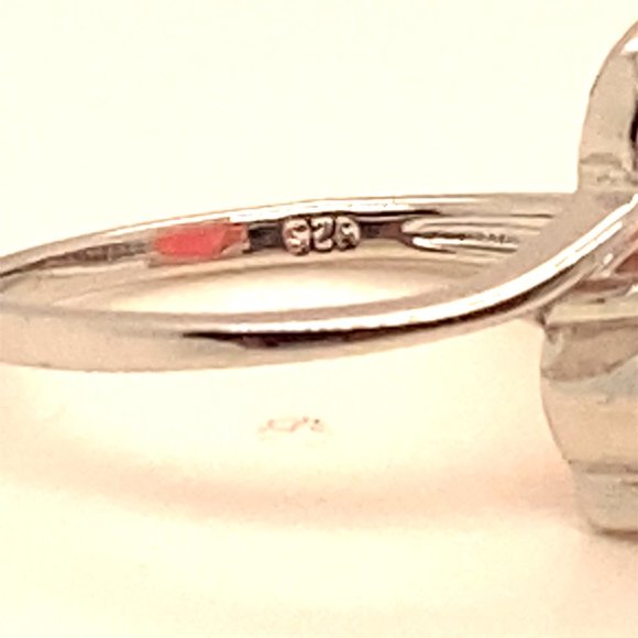 Pink Opal 1.89ct Platinum Finish Solid 925 Sterling Silver Ring - Picture 4 of 7